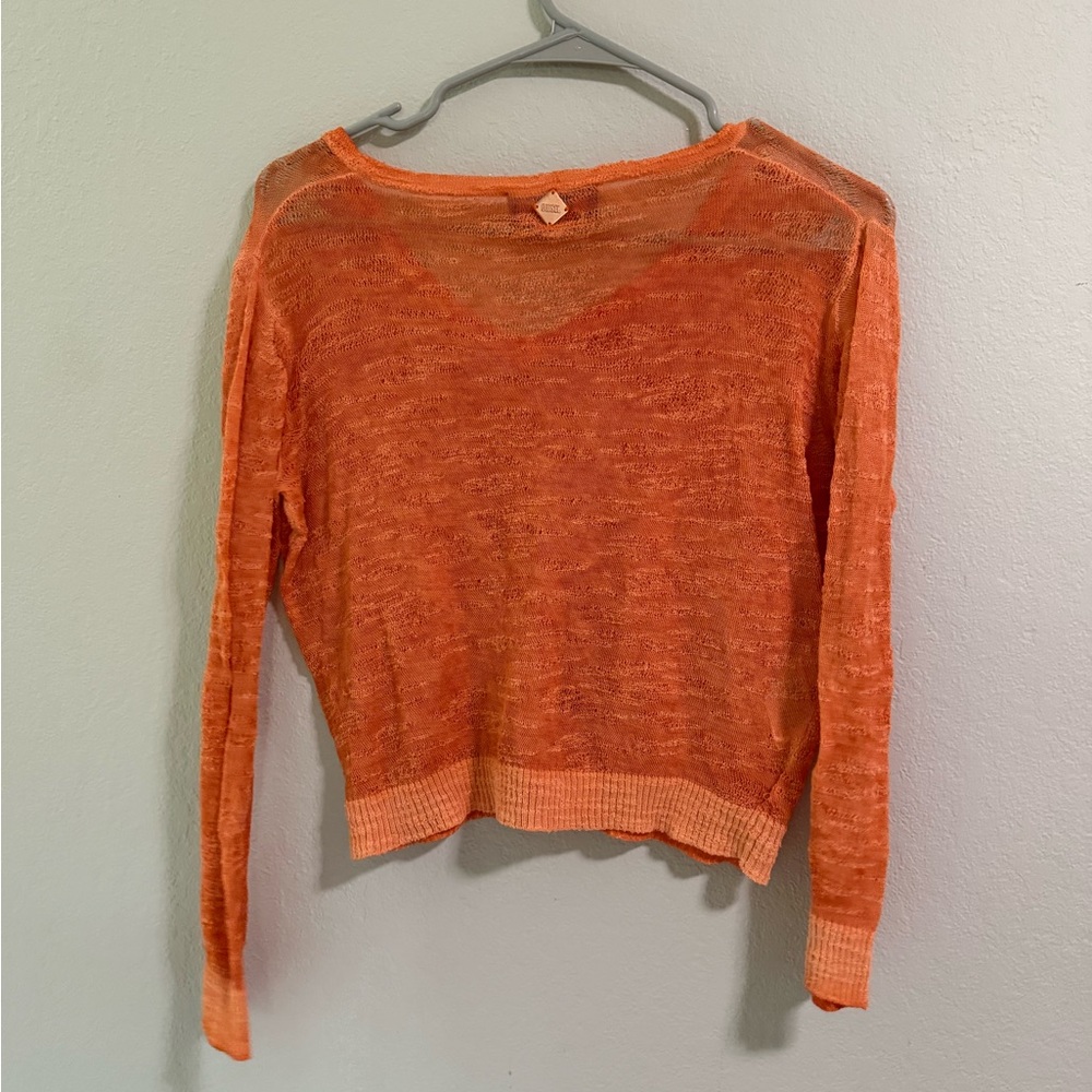 Diesel Sheer Orange Lightweight Knit Sweater Size XS - Picture 4 of 7